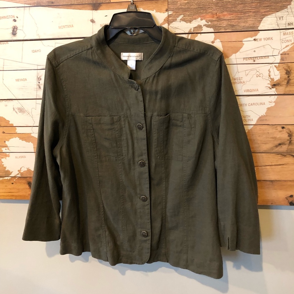 Olive Green Light Weight Shirt / Jacket